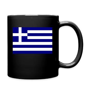 Greece flag - Full Colour Mug - black - Right