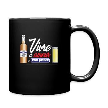 Liebesleben und gelbes Wasser - Pastis - Tasse einfarbig - Schwarz - Rechts