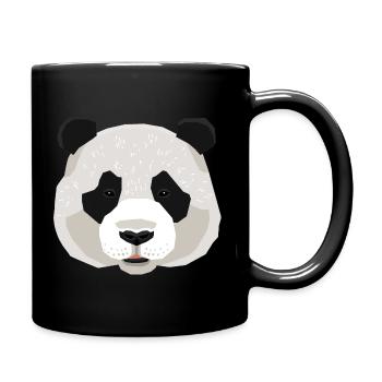 Panda panda bear - Full Colour Mug - black - Right