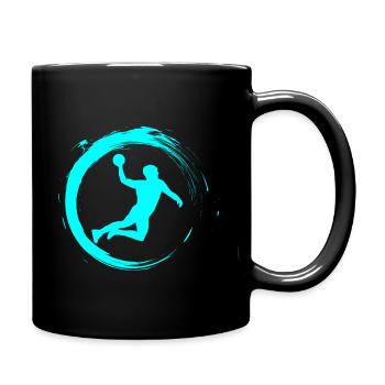 Handballer - Tasse einfarbig - Schwarz - Rechts