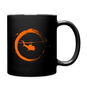 helicopter - Full Colour Mug - black - Right