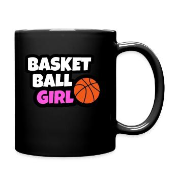 Basketball Spielerin Girl Maedchen Frau - Tasse einfarbig - Schwarz - Rechts