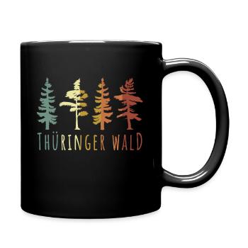 Baum Bäume Nadelbaum Thüringer Wald Geschenk Natur - Tasse einfarbig - Schwarz - Rechts