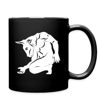 Minotaurus griechische Mythologie - Tasse einfarbig - Schwarz - Rechts
