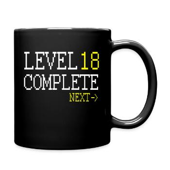 Level 18 Komplett Weiter - Tasse einfarbig - Schwarz - Rechts