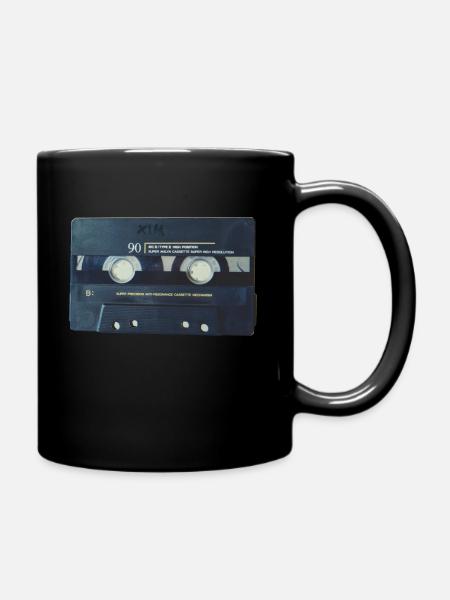 Kassette - Cassette - Tasse einfarbig - Schwarz