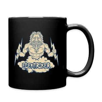 électricien - Mug uni - noir - Droite