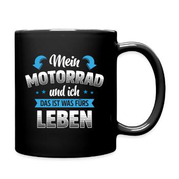 MEIN MOTORRAD UND ICH | DAS IST WAS FÜRS LEBEN - Tasse einfarbig - Schwarz - Rechts