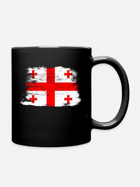 Georgien Flagge Tbilisi Kutaissi Batumi Geschenk - Tasse einfarbig - Schwarz