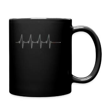 Heartbeat - Full Colour Mug - black - Right