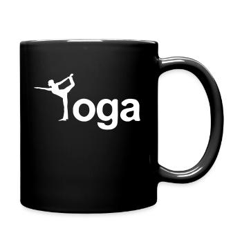 Yoga Pose Yogi - Full Colour Mug - black - Right