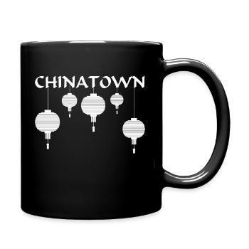 Chinatown Laterne China - Tasse einfarbig - Schwarz - Rechts