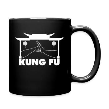 Kung Fu Kampfsport - Tasse einfarbig - Schwarz - Rechts