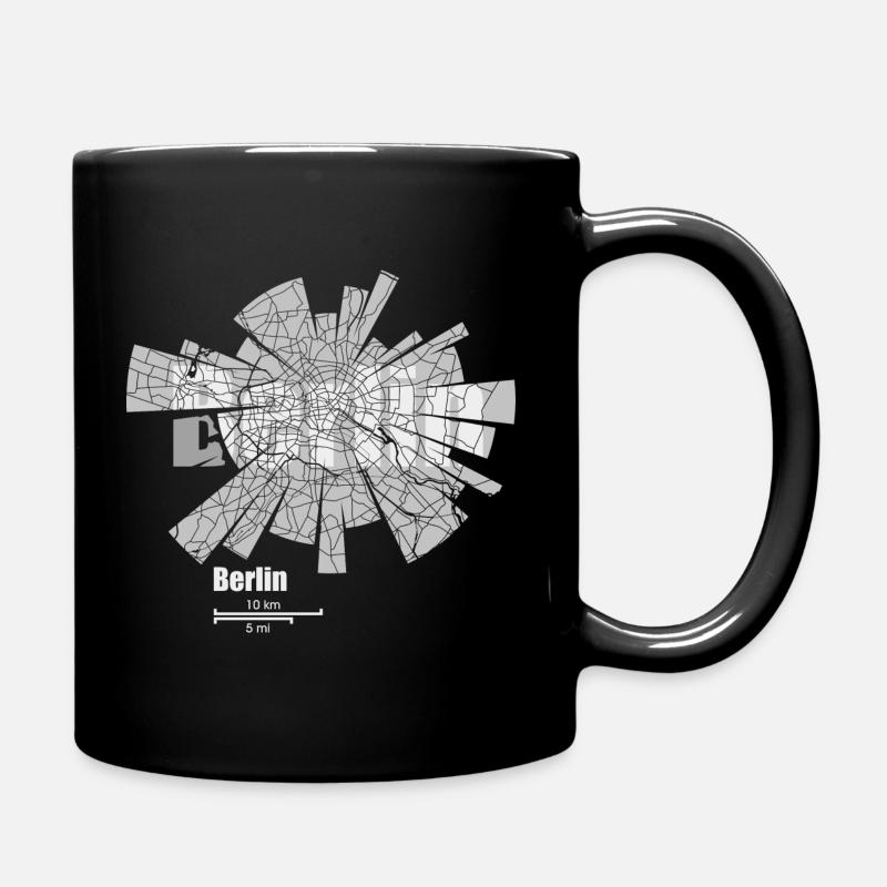 Berlin Map - Full Colour Mug - black