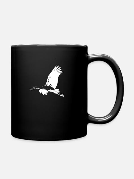 Storch - Tasse einfarbig - Schwarz