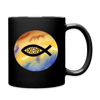 Jésus, Christ, Dieu, la foi, l'église, le chrétien - Mug uni - noir - Droite