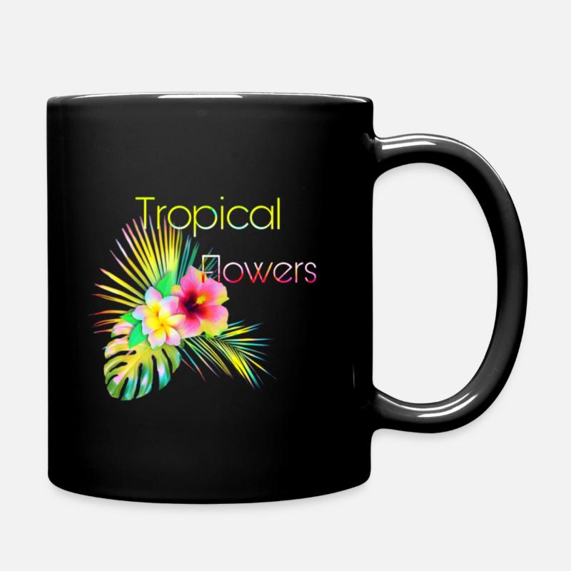 Fleur tropicale - Full Colour Mug - black