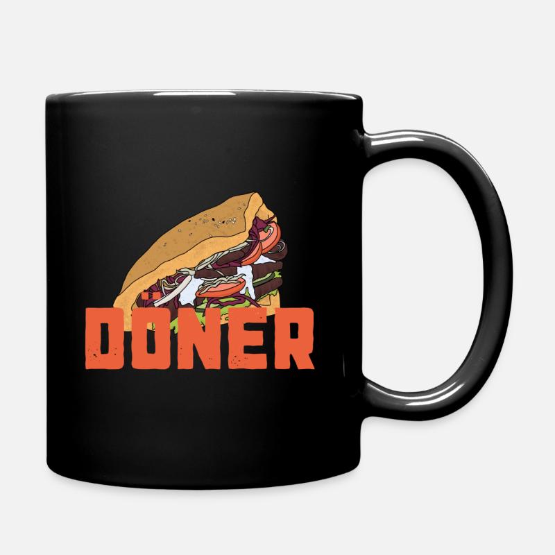 Döner Kebab - Tasse einfarbig - Schwarz