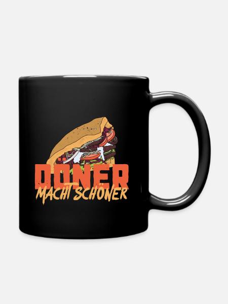 Döner macht schöner - Tasse einfarbig - Schwarz