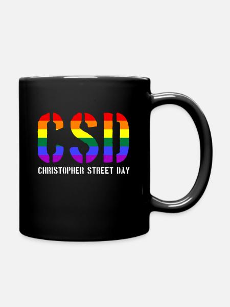 CSD - Christopher Street Day - Gay Pride - LGBT - Tasse einfarbig - Schwarz
