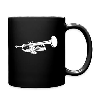 Trompete Trompeter Musik Geschenk - Tasse einfarbig - Schwarz - Rechts