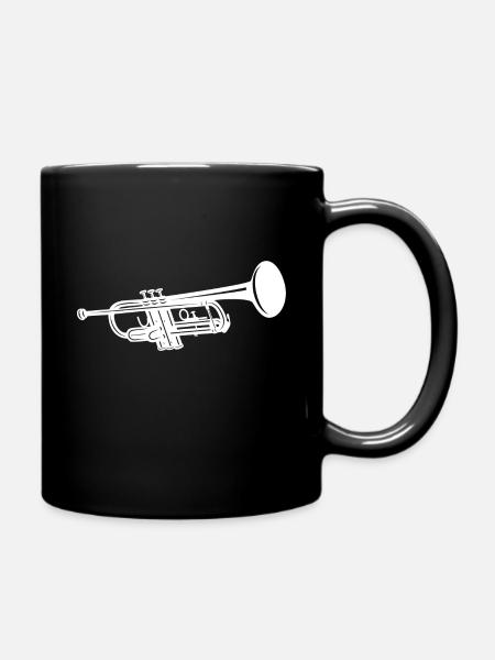 Trompete Trompeter Musik Geschenk - Tasse einfarbig - Schwarz