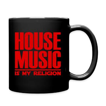 House Music Is My Religion - Full Colour Mug - black - Right