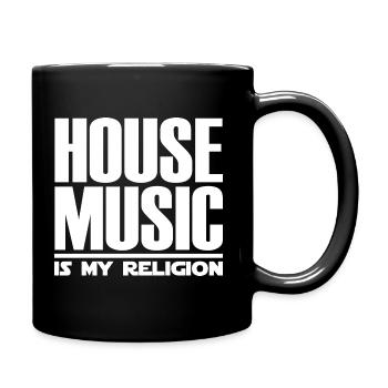 House Music Is My Religion - Full Colour Mug - black - Right