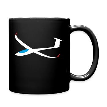JS3 Jonker T-Shirt Segelflugzeug Segelflieger - Tasse einfarbig - Schwarz - Rechts