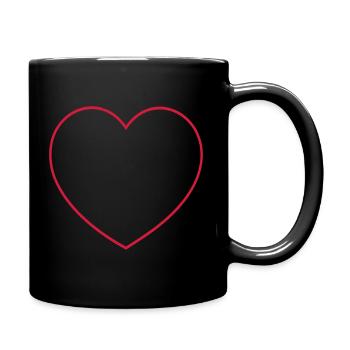 Personnalisable Heart Outline Outline Heart - Mug uni - noir - Droite