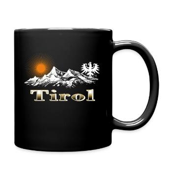 Montagnes tyroliennes - Mug uni - noir - Droite
