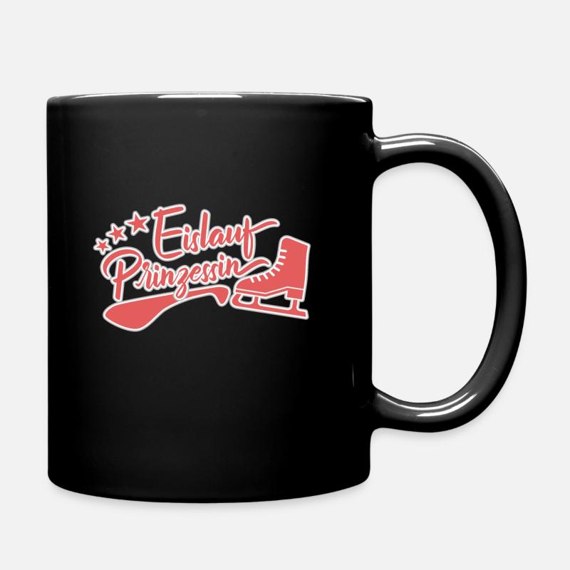 Eislaufprinzessin Eiskunstlauf Schlittschuh - Tasse einfarbig - Schwarz