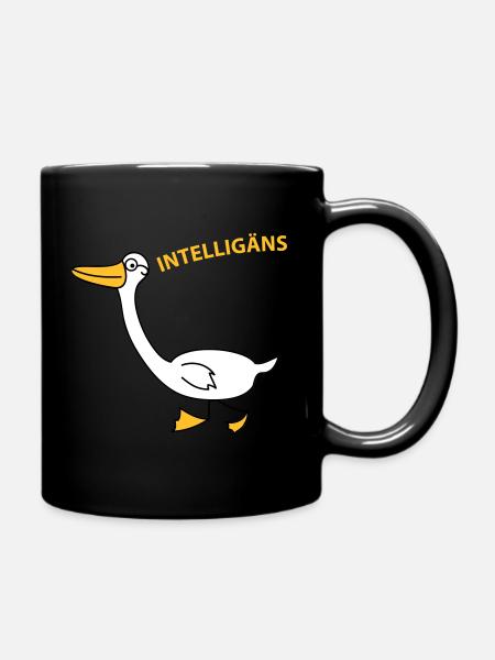 Intelligente Gans - Tasse einfarbig - Schwarz
