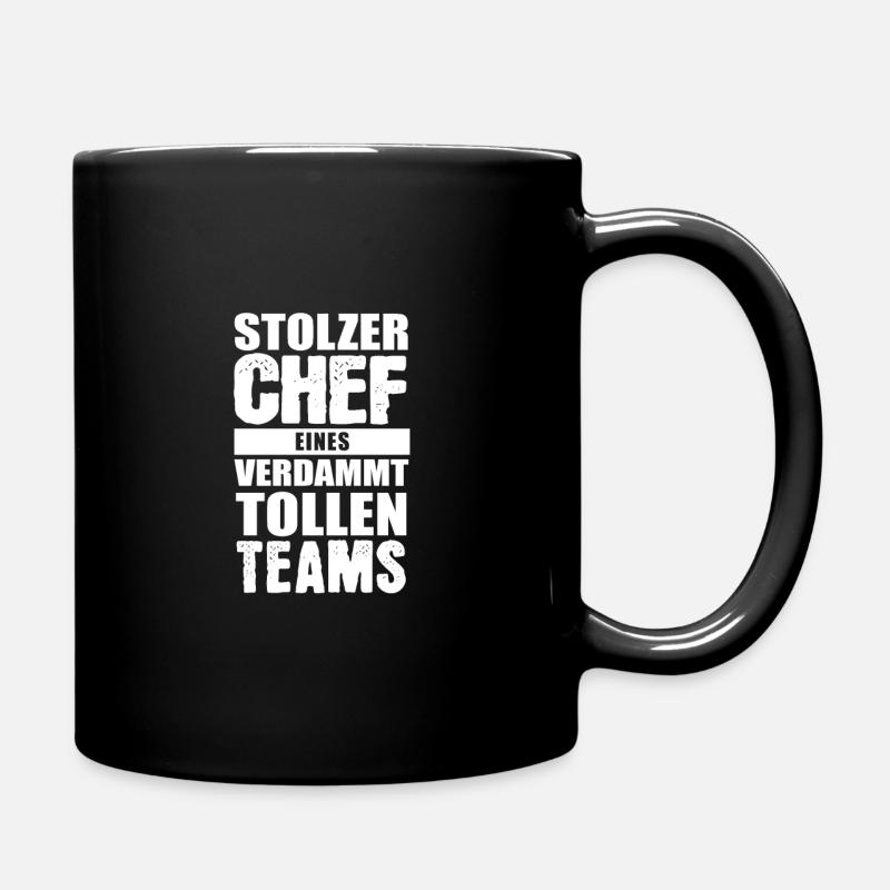 Stolzer Chef eines verdammt tollen Teams - Tasse einfarbig - Schwarz