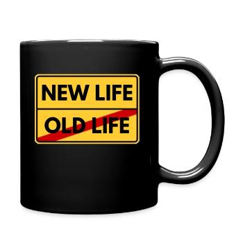 NEW LIFE - - Tasse einfarbig - Schwarz - Rechts
