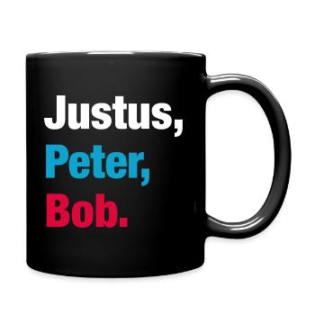 The Three ??? Kids Justus, Peter, Bob. - Full Colour Mug - black - Right