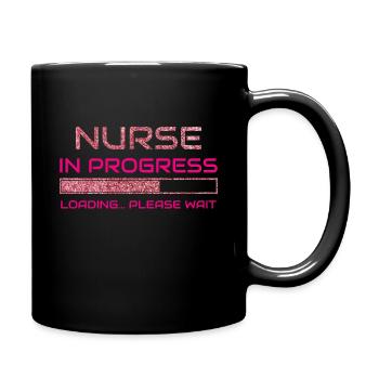 Nurse - Tasse einfarbig - Schwarz - Rechts
