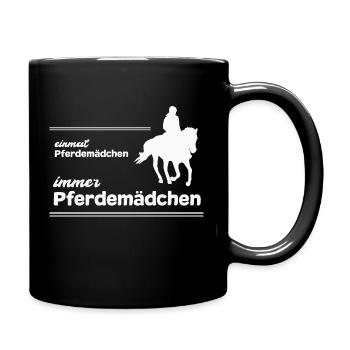 Pferdemädchen Reiten Geschenk Mädchen Pferde - Tasse einfarbig - Schwarz - Rechts