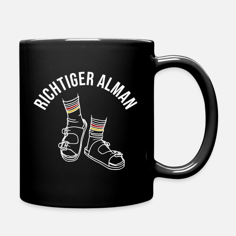 Richtiger Alman - Tasse einfarbig - Schwarz