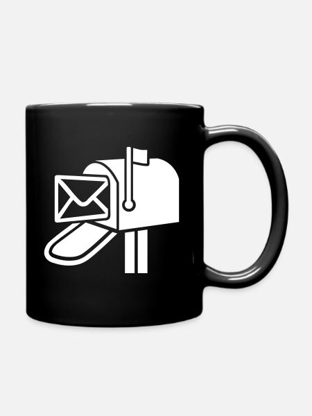 Briefkasten - Tasse einfarbig - Schwarz