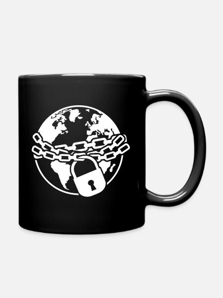 Lock down - Tasse einfarbig - Schwarz