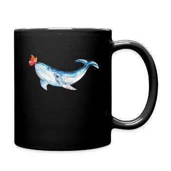 the butterfly that wanted to live at the bottom of the sea - Full Colour Mug - black - Right