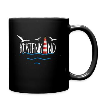 Küstenkind - Tasse einfarbig - Schwarz - Rechts
