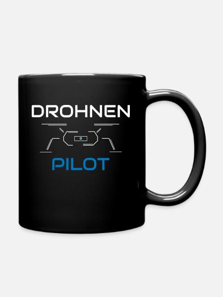 Drohnenpilot - Tasse einfarbig - Schwarz