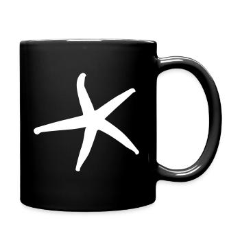 Seestern - Tasse einfarbig - Schwarz - Rechts