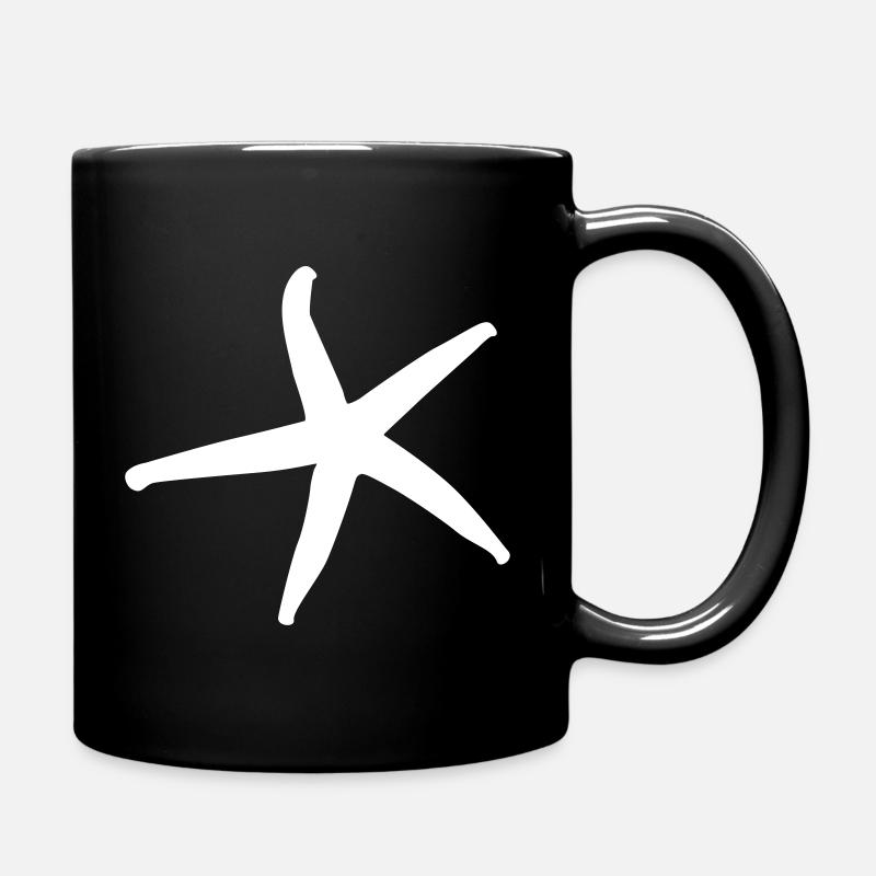 Seestern - Tasse einfarbig - Schwarz