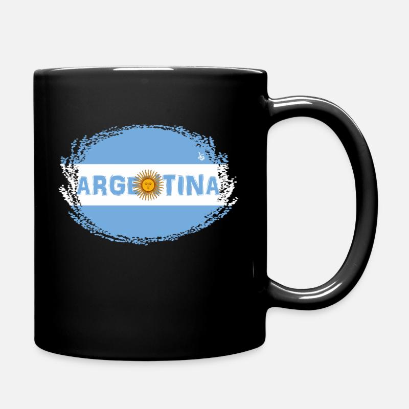 Argentinien flag2 - Tasse einfarbig - Schwarz