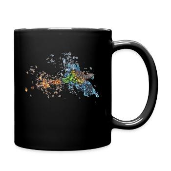 Papagei - Tasse einfarbig - Schwarz - Rechts