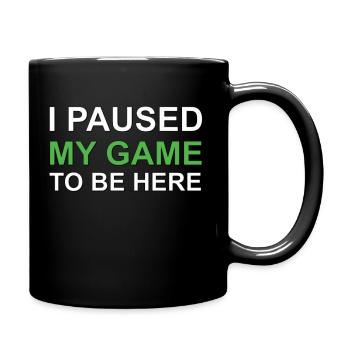 I paused my game - Full Colour Mug - black - Right