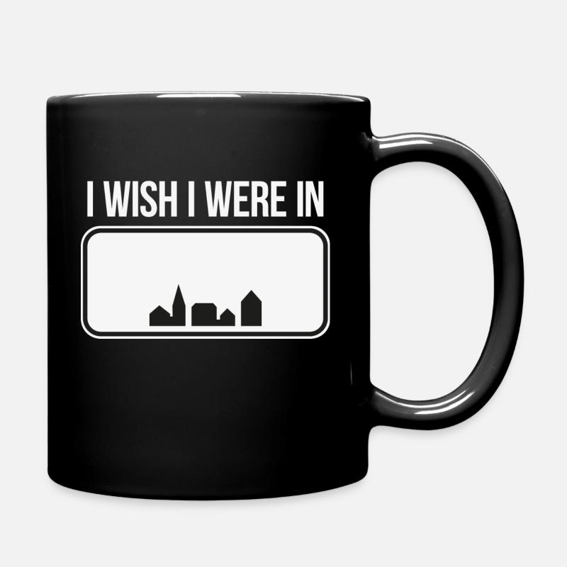 Danemark Personnalisation du panneau - Wish - Mug uni - noir